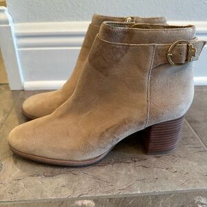 Tory Burch Light Brown Suede Ankle Boots